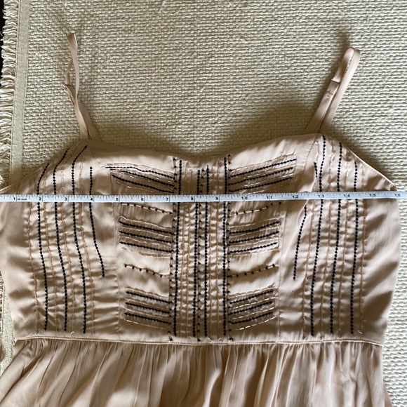 American Eagle Blush Pink Beaded Mini Dress - Size 6 - Picture 8 of 9